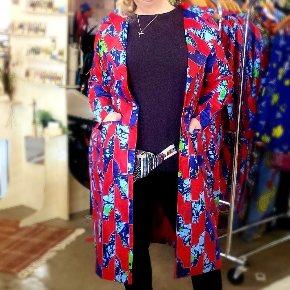 African Print Blazer